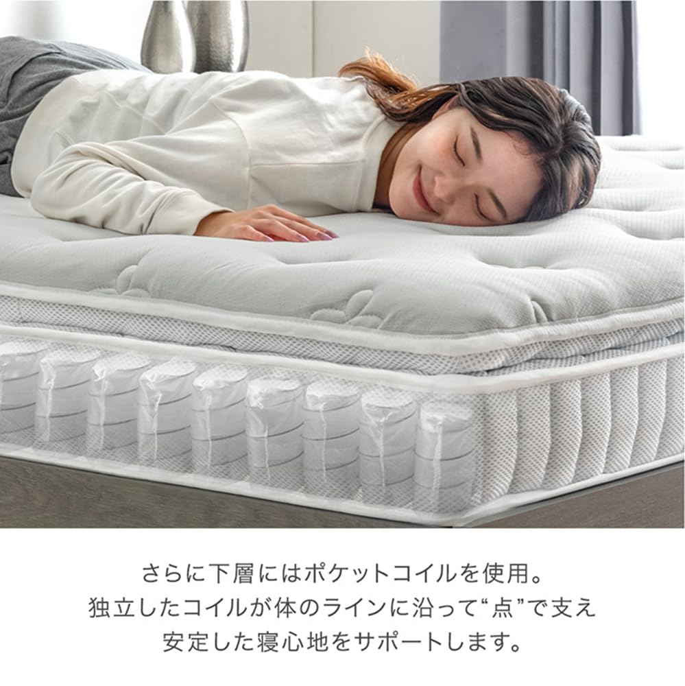 Amazon.co.jp: タンスのゲン マットレス ダブル 極厚22cm 贅沢ホテル